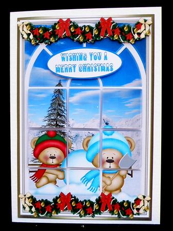 Christmas cold noses Decoupage Topper by Suzi Cooper
