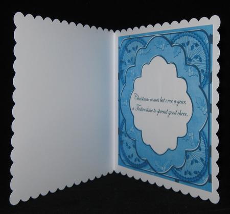 Dblue Holly Rosette 'good Cheer' 8in Insert Panel by Suzi Cooper