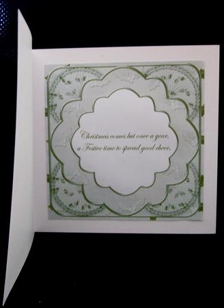 Dove Holly Rosette 'good Cheer' 8in Insert Panel Sheet by Suzi Cooper