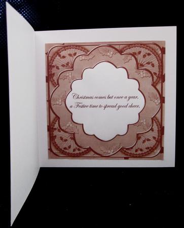 Dpink Holly Rosette 'good Cheer' 8in Insert Panel Sheet by Suzi Cooper