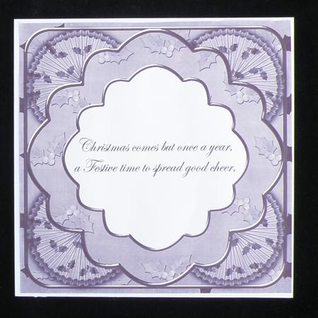 Purple Holly Rosette 'good Cheer' 8in Insert Panel Sheet by Suzi Cooper