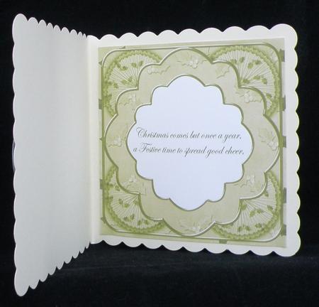 Natural Holly Rosette 'good Cheer' 8in Insert Panel Sheet by Suzi Cooper