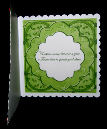 Olive Holly Rosette 'good Cheer' 8in Insert Panel Sheet by Suzi Cooper