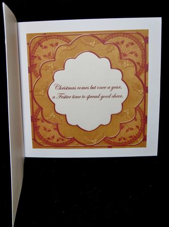Vintagetea Holly Rosette 'good Cheer' 8in Insert Panel Sheet by Suzi Cooper