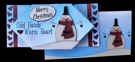 Cold Hands Warm Heart - Cracker-fold Dl Card Kit & Envelope by Suzi Cooper