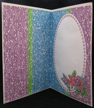 Glittery Butterflies & Flowers Insert - Blue & Lilac by Suzi Cooper