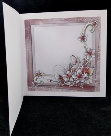Merry Christmas Winter Flowers 8x8 Insert & Tags - Pink by Suzi Cooper
