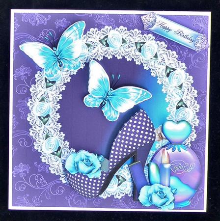 Polka Dot Shoes Card Topper by Suzi Cooper
