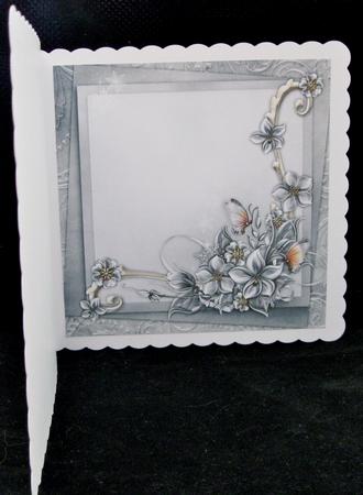 Merry Christmas Winter Flowers 8x8 Insert & Tags - Silver by Suzi Cooper