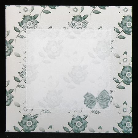 All in One Envelope for 5 Inch Card - Green Flowers by Suzi Cooper