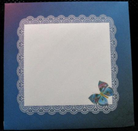 All in One Envelope for 5 Inch Card-glimmering Butterflies 1 by Suzi Cooper