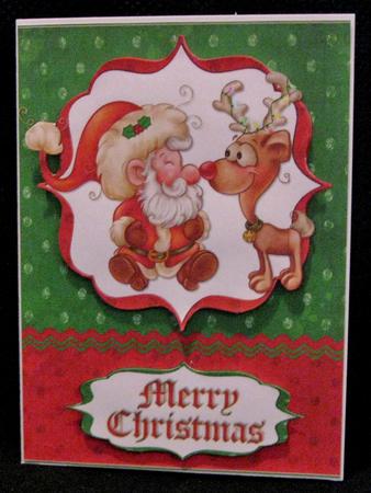Santa and Rudolf Quick Card by Suzi Cooper