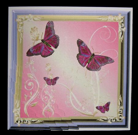 Shell Corners - Magenta Butterflies by Suzi Cooper