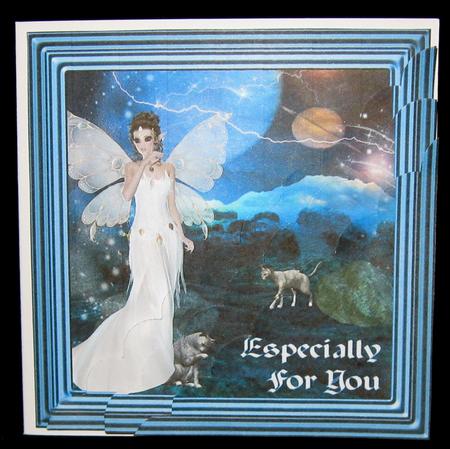 Shell Corners - Moon Fairy with Cats by Suzi Cooper