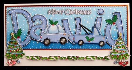 Xmas Large Dl David Quick Card N 3D Decoupage by Suzi Cooper