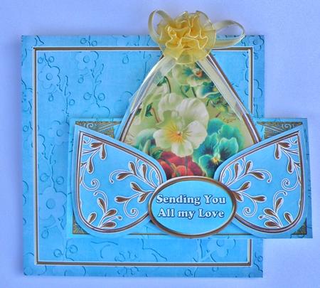 Mixed Pansies Sending My Love Teardrop Trio Kit by Suzi Cooper