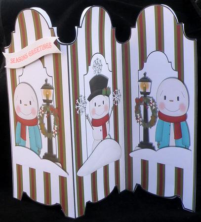 Winter Friends Trifold Card - Snowmen by Suzi Cooper