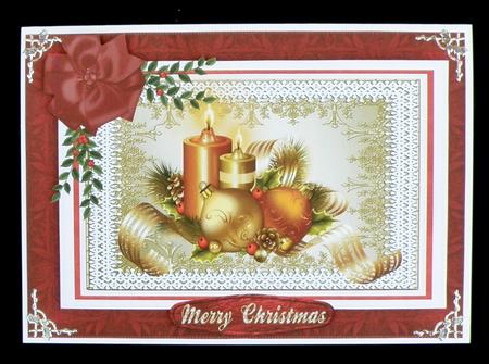 Golden Christmas Candles by Suzi Cooper