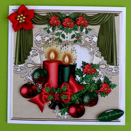 Christmas Candles Red and Green by Suzi Cooper