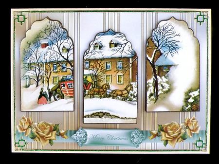 Vintage Christmas Panel Card by Suzi Cooper