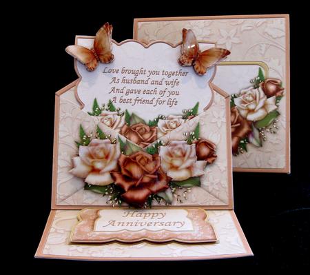 Coffee Roses Envelope Easel Kit Birthday or Anniversary by Suzi Cooper