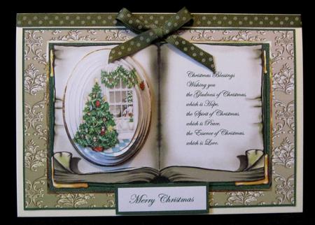 Vintage Christmas Tree Card Front by Suzi Cooper