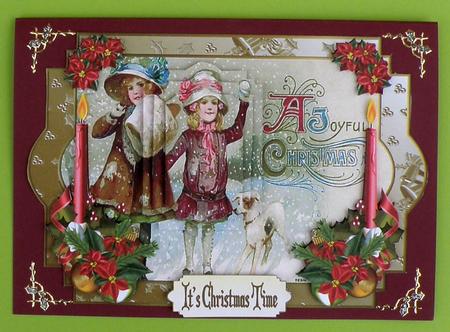 Joyful Christmas Decoupage Vintage Topper by Suzi Cooper