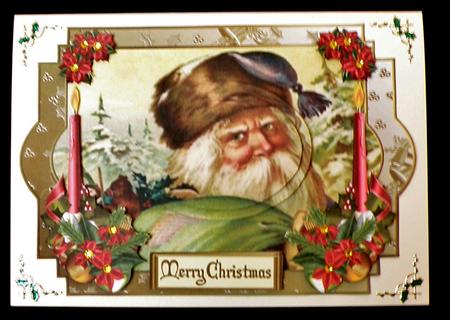 Christmas Vintage Santa Topper 1 by Suzi Cooper
