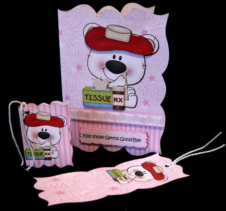 Mini Kit - 5x7 Get Well Bear by Suzi Cooper