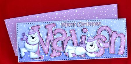 Xmas Large Dl Madison Quick Card N 3D Decoupage by Suzi Cooper