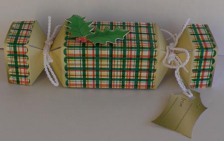 Tartan Cracker Shaped Treat or Favour Box by Suzi Cooper