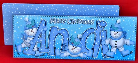 Xmas Large Dl Andi Quick Card N 3D Decoupage by Suzi Cooper