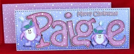 Xmas Large Dl Paige Quick Card with Santa N 3D Decoupage by Suzi Cooper