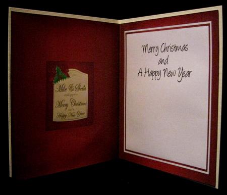 Xmas Wine Label Mike & Sheila Matching Insert by Suzi Cooper
