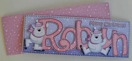 Xmas Large Dl Robyn Quick Card N 3D Decoupage by Suzi Cooper