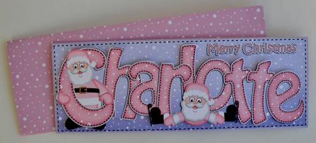 Xmas Large Dl Charlotte Quick Card N 3D Decoupage by Suzi Cooper