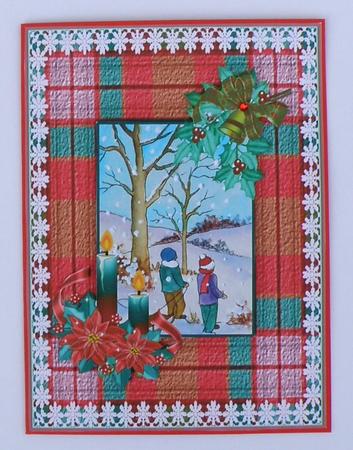 Walking in the Snow Decoupage Topper by Suzi Cooper
