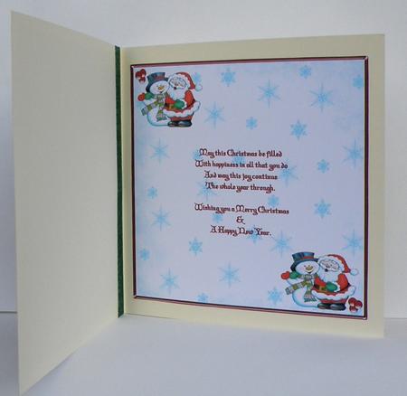 Santa & Snowman 8x8ins Insert by Suzi Cooper