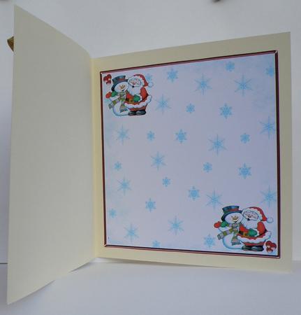 Santa & Snowman 8x8ins Insert1 by Suzi Cooper
