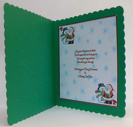 Santa & Snowman 7.5 x 7.5ins Insert by Suzi Cooper