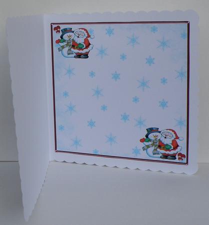 Santa & Snowman 7.5 x 7.5ins Insert1 by Suzi Cooper