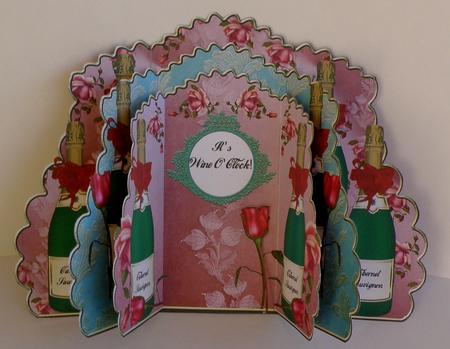 Triple Layer Gatefold - Its Wine Oclock! by Suzi Cooper