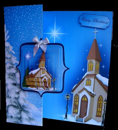 Christmas Church No Holes Fold Back Mini Kit by Suzi Cooper