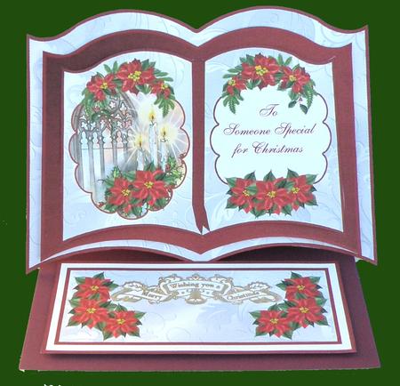 Church Window, Candles & Poinsettias Easel Book by Suzi Cooper