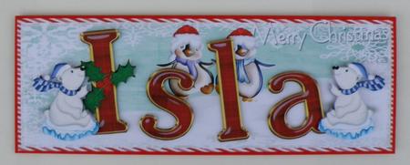 Name Card for Christmas Isla by Suzi Cooper