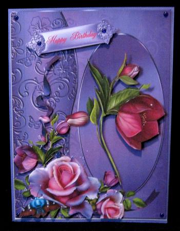 Beautiful Flowers with Butterfly Border Topper by Suzi Cooper