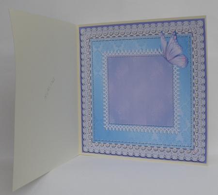 Lilac & White Lace Borders 8x8 Insert by Suzi Cooper