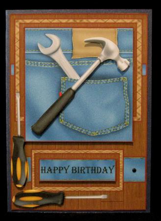 Male Card Jeans Bleu by Suzi Cooper
