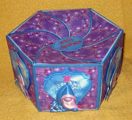 Blue Santa Large Hexagonal Gift Box Mini Kit by Suzi Cooper
