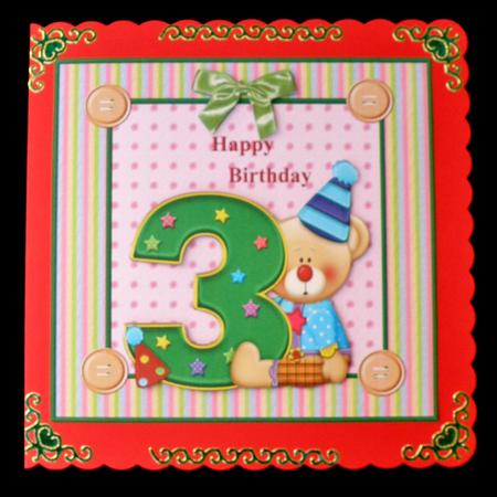 Happy Birthday 3 Year Clown by Suzi Cooper